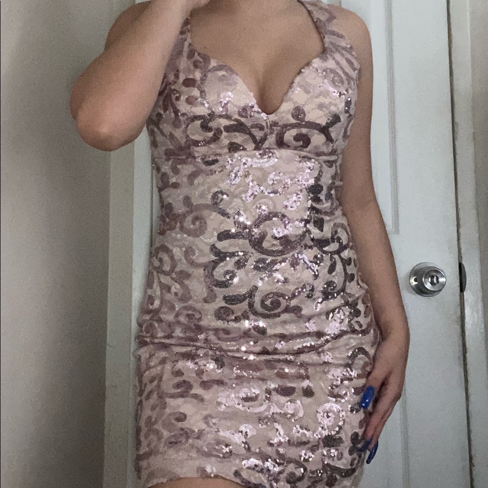 Pink/Rose gold dress